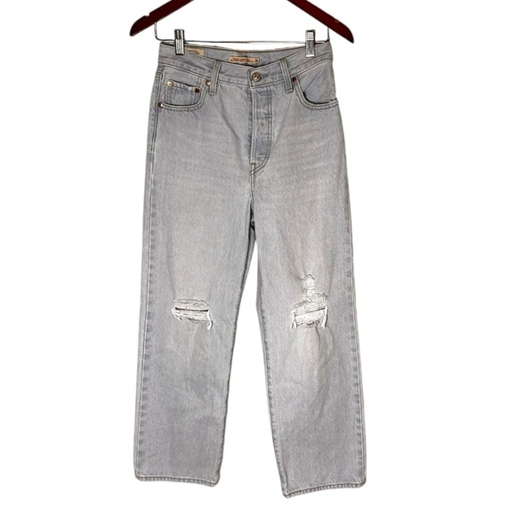 Levi's Women's Ribcage Straight Ankle Jeans- High Waisted Straight Jeans-Size 26 - Picture 4 of 13